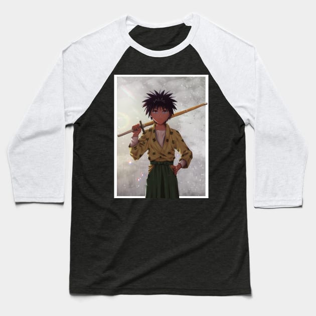 Yahiko Myoujin Rurouni Kenshin Baseball T-Shirt by DeyvidEndo182